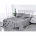 Kathy Ireland 500 Thread Count Damask Stripe Sheet Set with Optifit - California King - Grey 1234CKGR